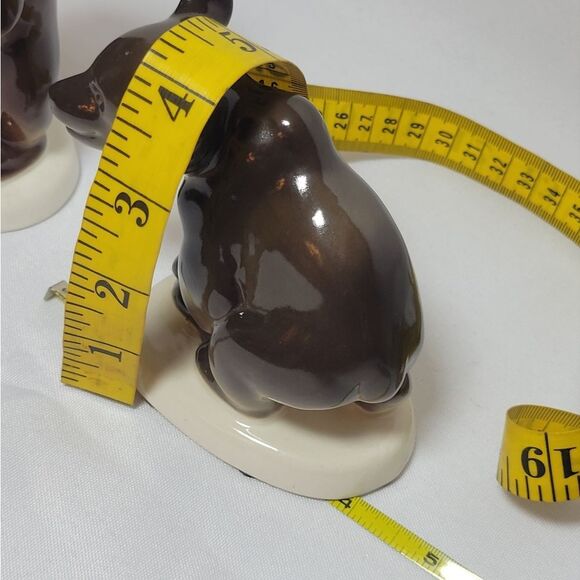 Vintage Lomonosov USSR Set Of 3 Porcelain Brown Bear Figurines - Picture 12 of 15